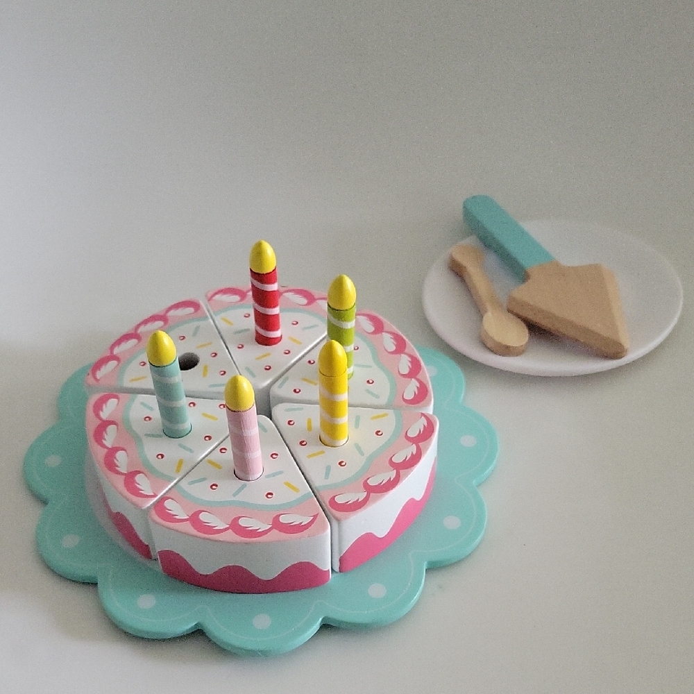 Colorful Wooden Toy Cake Set